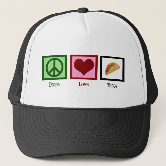 Gorra De Camionero Tacos de amor por la paz (Anverso)