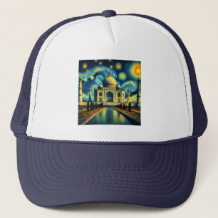 Gorra De Camionero Taj Mahal India Starry Night