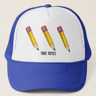 Gorra De Camionero Take Notes Sharp Yellow #2 Pencil Pencils Hat