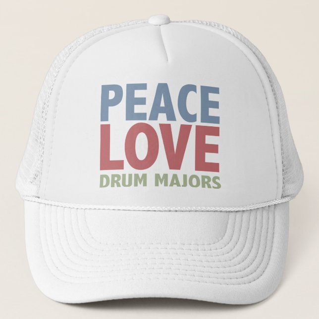 Gorra De Camionero Tambores mayores del amor de la paz (Anverso)