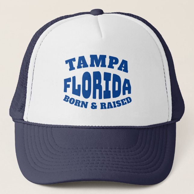 Gorra De Camionero Tampa Florida nació y creció (Anverso)