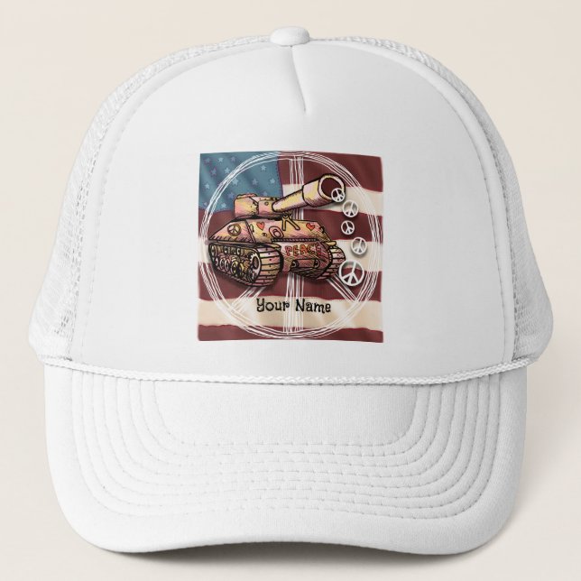 Gorra De Camionero Tank de la Paz de Estados Unidos (Anverso)