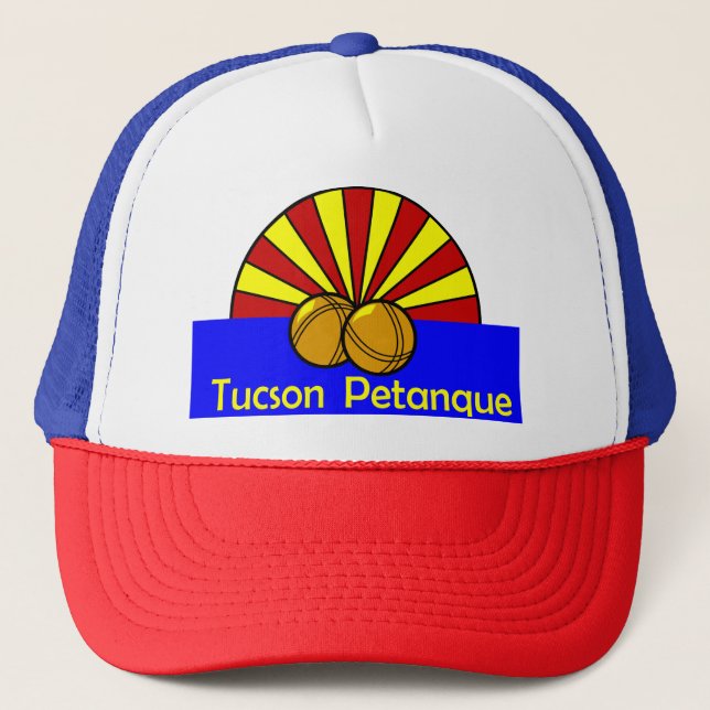 Gorra De Camionero Tapa de béisbol del club de Petanque de Tucson (Anverso)