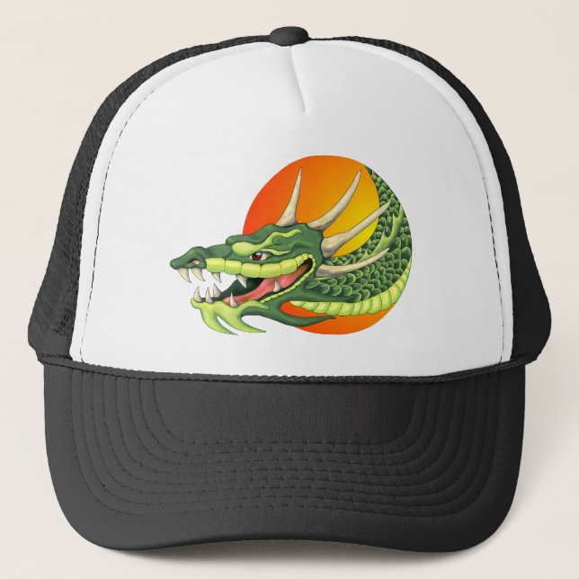 Gorra De Camionero tapa de cabeza de dragón (Anverso)