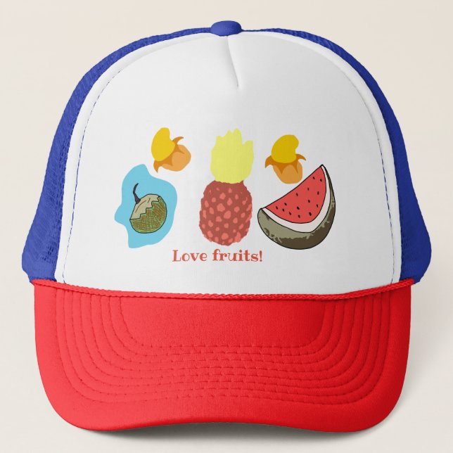 Gorra De Camionero Tapa de frutas de amor (Anverso)