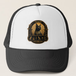 Gorra De Camionero Tapa de gato Bastet egipcia - Diseño jeroglífico d