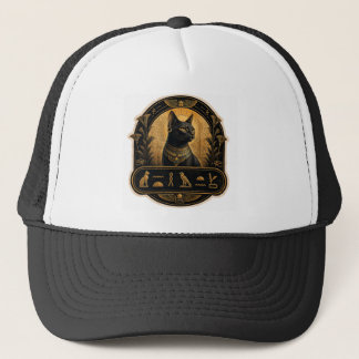 Gorra De Camionero Tapa de gato Bastet egipcia - Diseño jeroglífico d