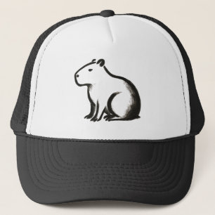 Gorra De Camionero Tapa de pincel de tinta Capybara – Diseño de anima