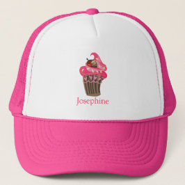 Gorra De Camionero Tapa personalizada de torta rosa blanca