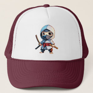 Gorra De Camionero Tapón bordado Ninja en acero