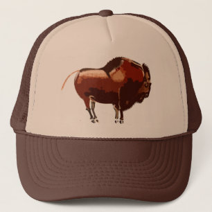 Gorra De Camionero Tapón de búfalo abstracto
