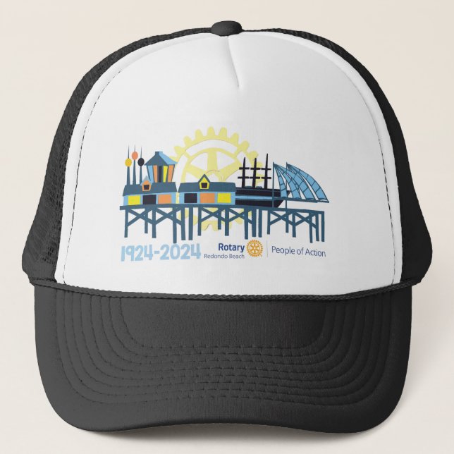 Gorra De Camionero Tapón de camión con gráfico de celebración de 100  (Anverso)