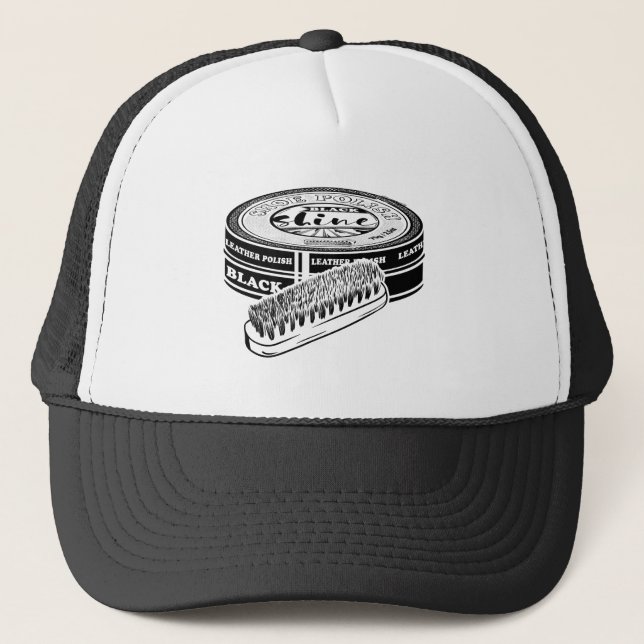 Gorra De Camionero Tapón de esmalte de zapatos negros (Anverso)