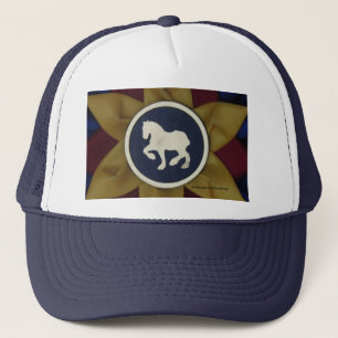 Gorra De Camionero Tapón de rosetón de caballo de tiro