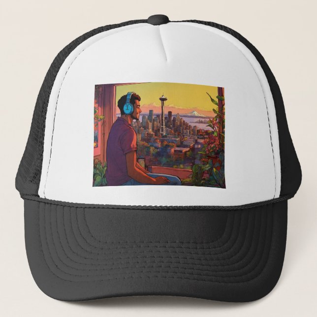 Gorra De Camionero Tapón De Tendencia Para Los Hombres (Anverso)