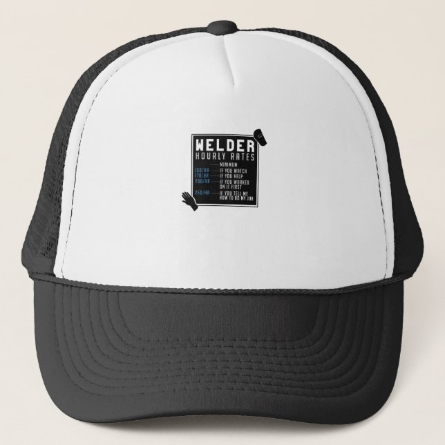 Gorra De Camionero Tarifas por hora de soldadura (Anverso)