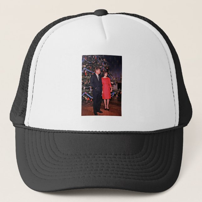 Gorra De Camionero Tarjeta de Navidad del presidente estadounidense J (Anverso)