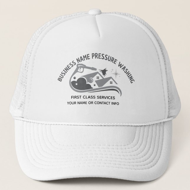 Gorra De Camionero Tarjeta de presentación de la ventana de lavado el (Anverso)