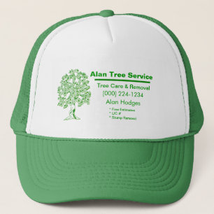 Gorra De Camionero Tarjeta de presentación de servicios de árbol