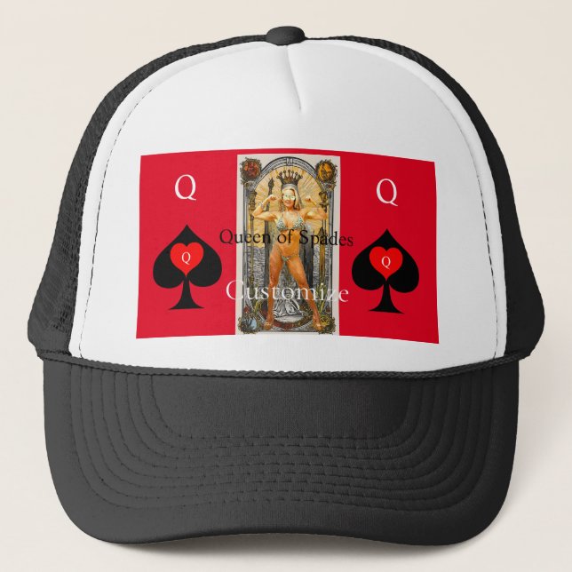 Gorra De Camionero Tarot Card Queen of Spades Thunder_Cove (Anverso)