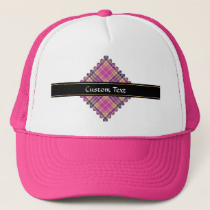 Gorra De Camionero Tartán rosa, dorado y azul
