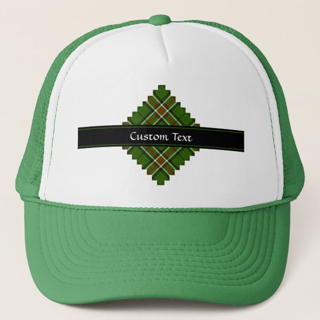 Gorra De Camionero Tartán verde, negro, rojo y blanco (Anverso)