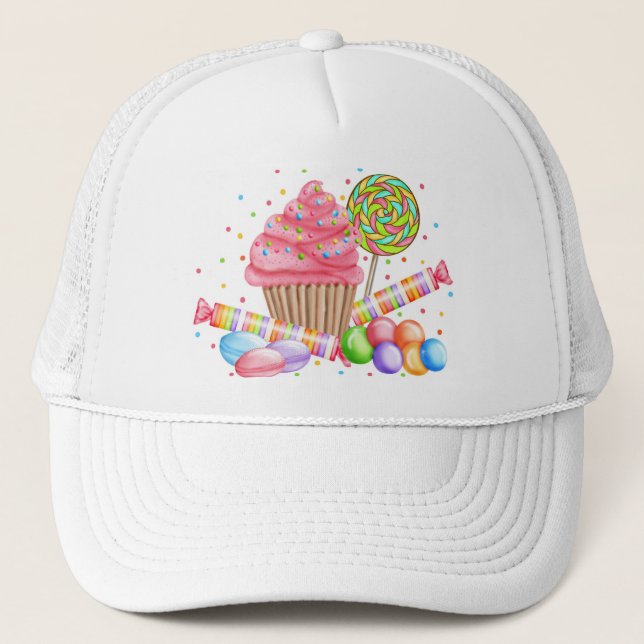 Gorra De Camionero Tartas del dulce del Lollipop del caramelo de la (Anverso)