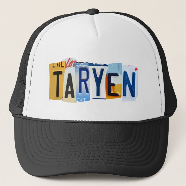 Gorra De Camionero Taryen Licence Plate Hat (Anverso)
