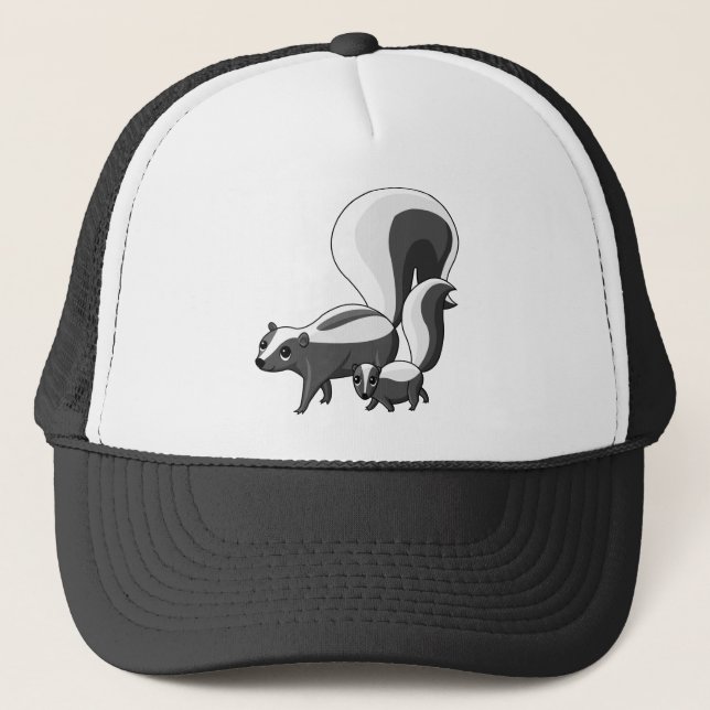 Gorra De Camionero Tater y bebé las mofetas (Anverso)