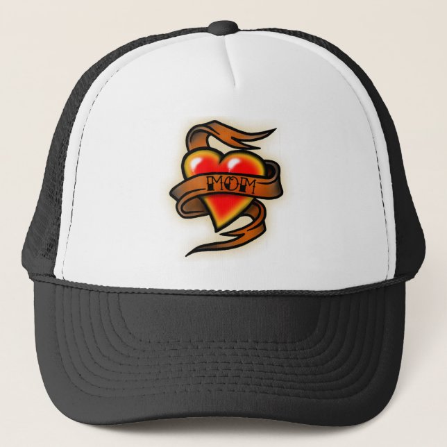 Gorra De Camionero tatuaje del ciervo de la mamá (Anverso)