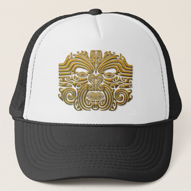 Gorra De Camionero Tatuaje maorí - Oro (Anverso)