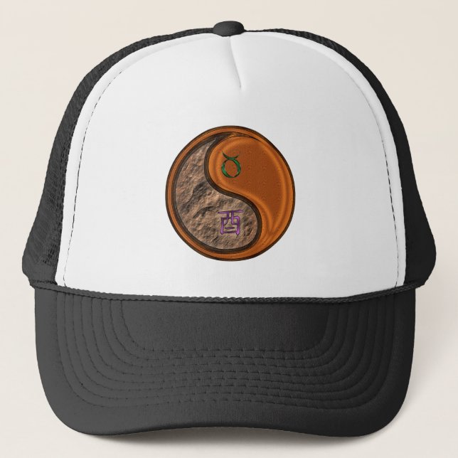 Gorra De Camionero Tauro & Gallo de Madera (Anverso)