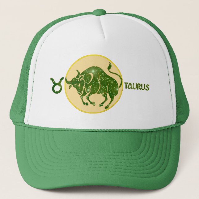 Gorra De Camionero Taurus Emerald Designer moderno Trucker Hat (Anverso)