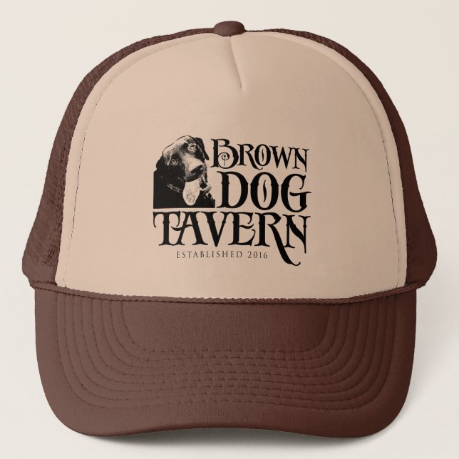Gorra De Camionero Taverne de perro marrón (Anverso)