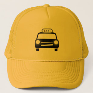 Gorra De Camionero Taxi en negro y blanco