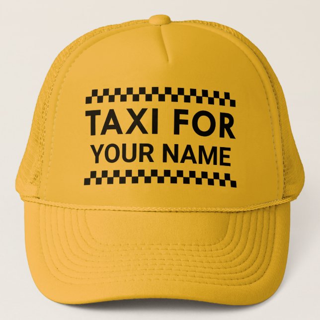 Gorra De Camionero Taxi Por Tu Nombre (Anverso)