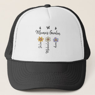Gorra De Camionero Taza con nombres de flores de nacimiento personali