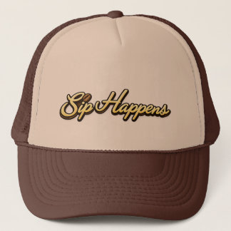 Gorra De Camionero Taza de café Sip Happens,
