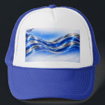 Gorra De Camionero Taza de energía Aqualume Flow - Onda de plata azul<br><div class="desc">Cabalgata la corriente con Aqualume,  una elegante fusión de ondas de azul eléctrico y plata metálica que capturan movimiento,  energía y estilo moderno. Este diseño abstracto se siente fluido,  futurista y fresco - perfecto para cualquiera que ame la estética limpia con un borde audaz.</div>