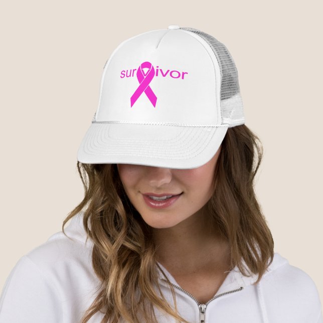 Gorra De Camionero Taza de sobreviviente de Cáncer (In situ)