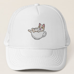 Gorra De Camionero Taza de té de gato