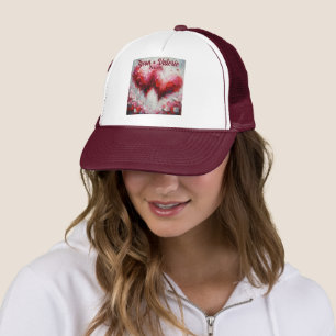 Gorra De Camionero Te Amo Dos Corazones Abstractos Personalizados
