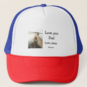 Gorra De Camionero Te amo el día de papá padre elegante agregar texto