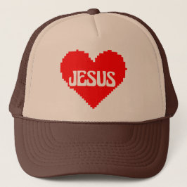 Gorra De Camionero Te amo Jesús arte pixelado