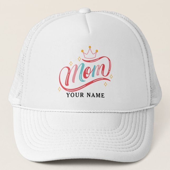 Gorra De Camionero Te Amo Mamá Simple Moderno (Anverso)