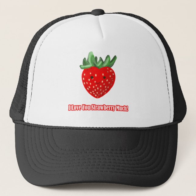 Gorra De Camionero Te Amo Mucho La Fresa (Anverso)