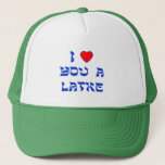 Gorra De Camionero Te amo un Latke<br><div class="desc">¡Gran regalo de Chanukah para decir a alguien cuánto usted los ama con un juego en palabras con Latke!</div>