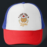 Gorra De Camionero te amo un pan hanukkah judío divertido de Latke<br><div class="desc">hanukkah,  passover,  yiddish,  chanukah,  jewish,  menorah,  judía,  regalo,  cumpleaños,  latke</div>