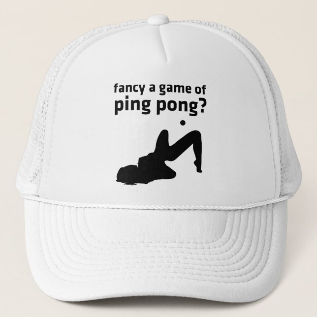 Gorra De Camionero ¿te apetece un partido de ping pong? (Anverso)