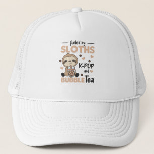 Gorra De Camionero Té de burbuja espuma de chocolate mate animales Bo